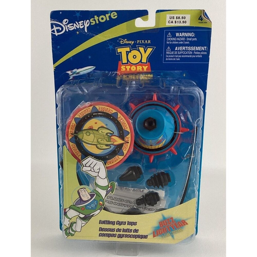 Disney Store Pixar Toy Story And Beyond Battling Gyro Tops Buzz Lightyear New